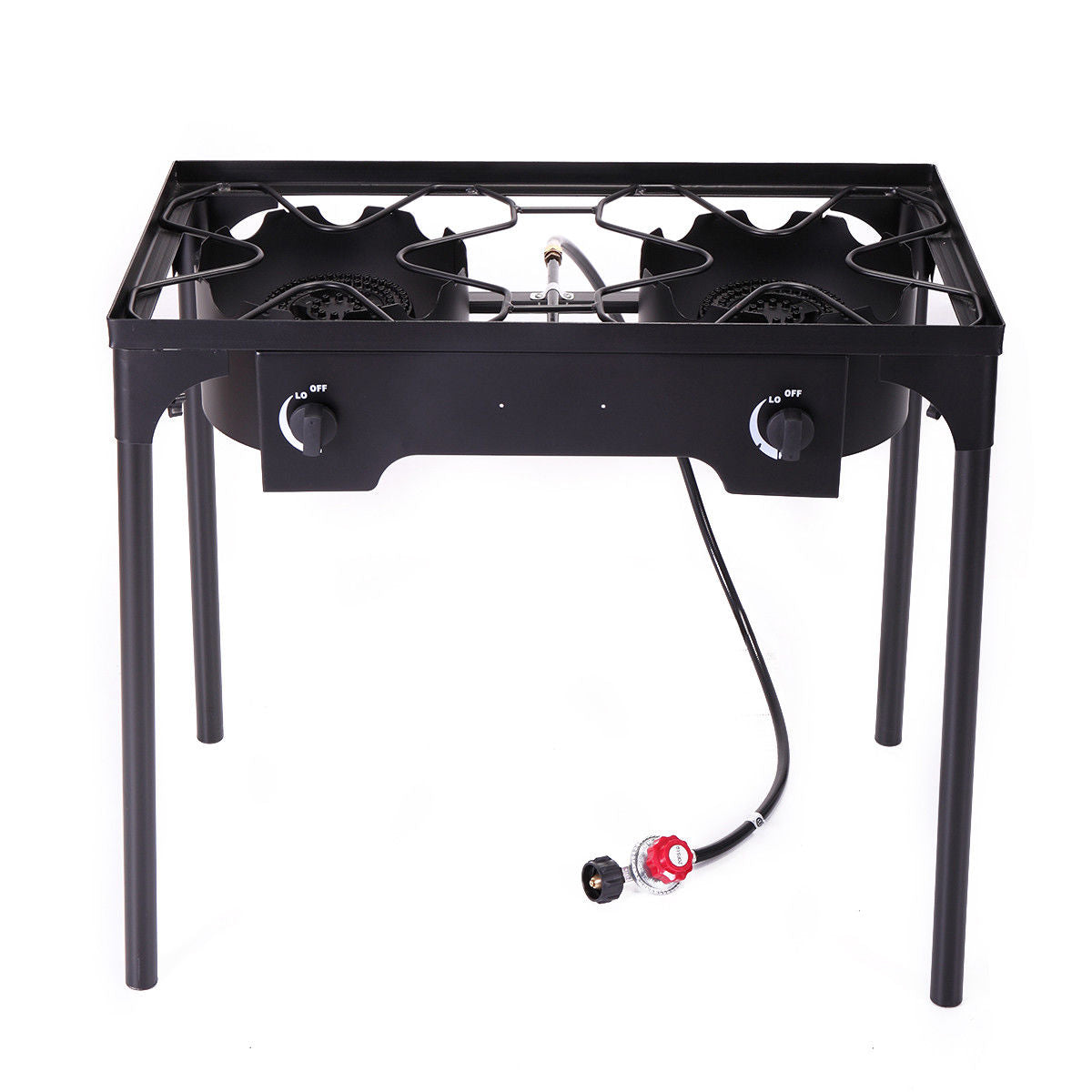 Bbq Stove Stand Double Burner Gas Propane Cooker Outdoor Camping