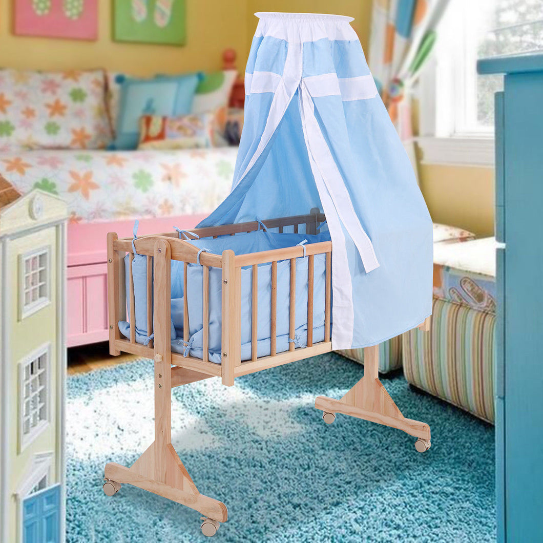 solid wood mini crib