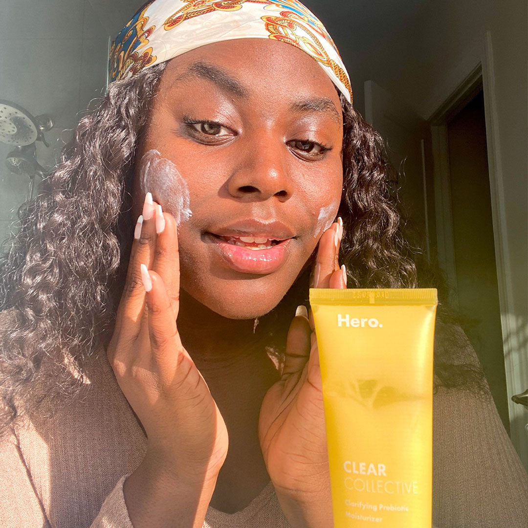 Anelle Tarke using Clear Collective moisturizer