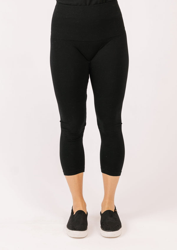 M. Rena Tummy Tuck High Waist Leggings,Black,One Size at  Women's  Clothing store