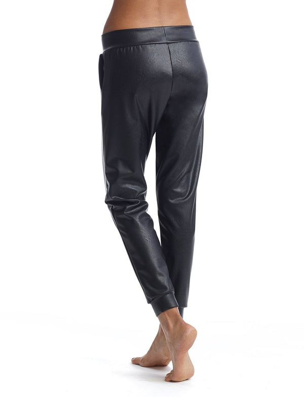 Tagoo Faux Leather Leggings for Women Tummy Control Dressy (Black) Size M  (99)