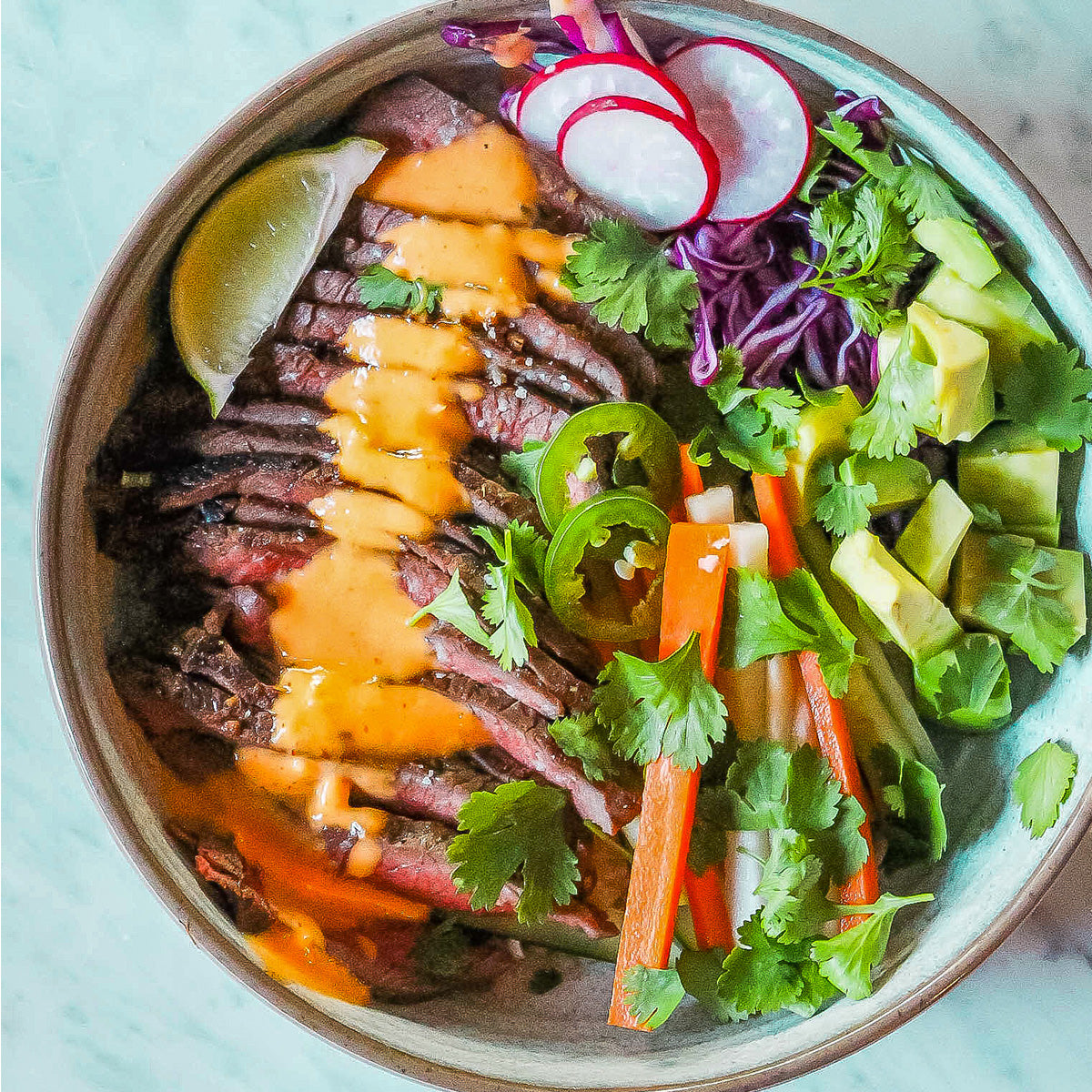 Whole30 Lemongrass Steak Bánh mì Bowl