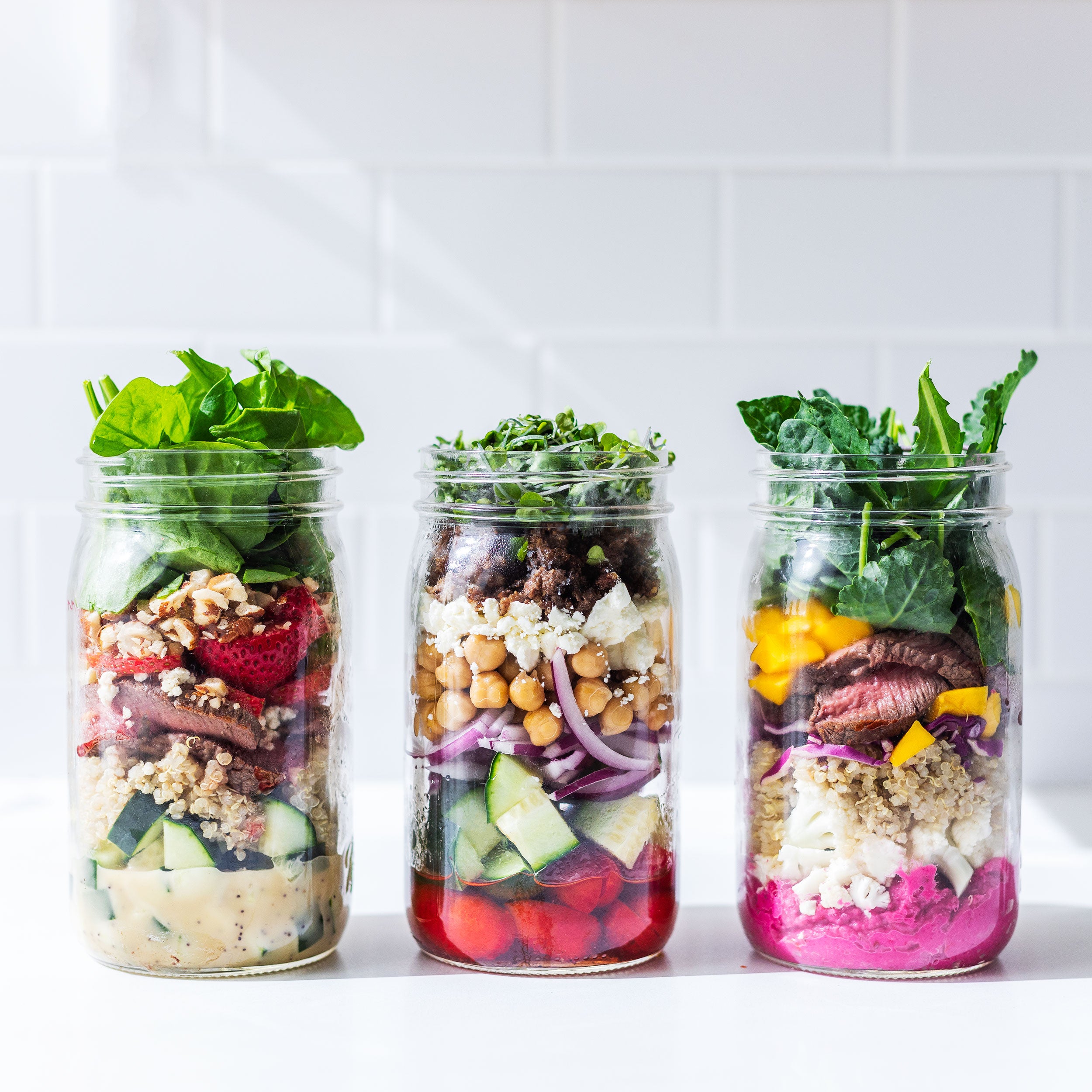 Healthy Mason Jar Salads - Mason Jar Lunches - Mason Jar Salad Recipes ...