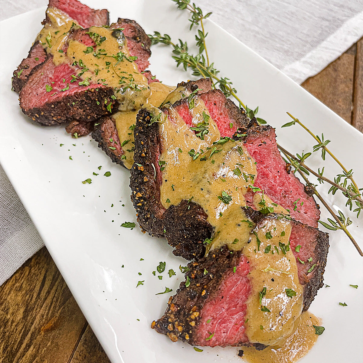 Steak au Poivre (Steak with Pepper Sauce)