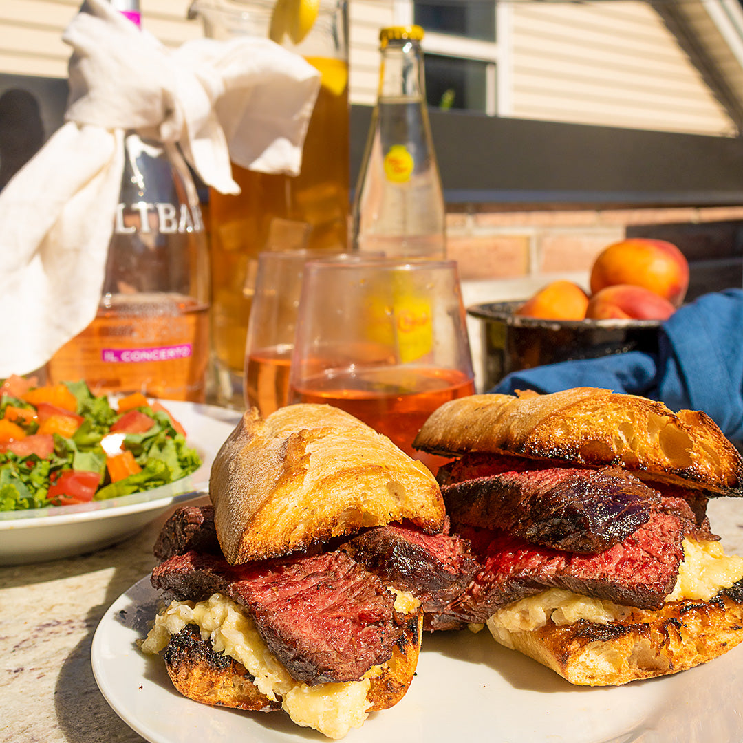 Sirloin Steak Sandwich With Vidalia Onion Gratin