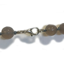 Grey Semi Precious Round Bead Necklace