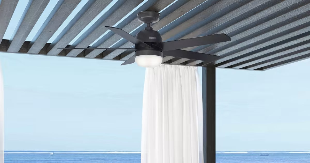 Ventiladores de techo para exteriores resistentes al agua vs a la