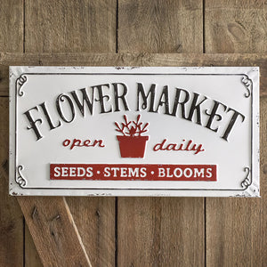 "Flower Market" Metal Sign - Lali B