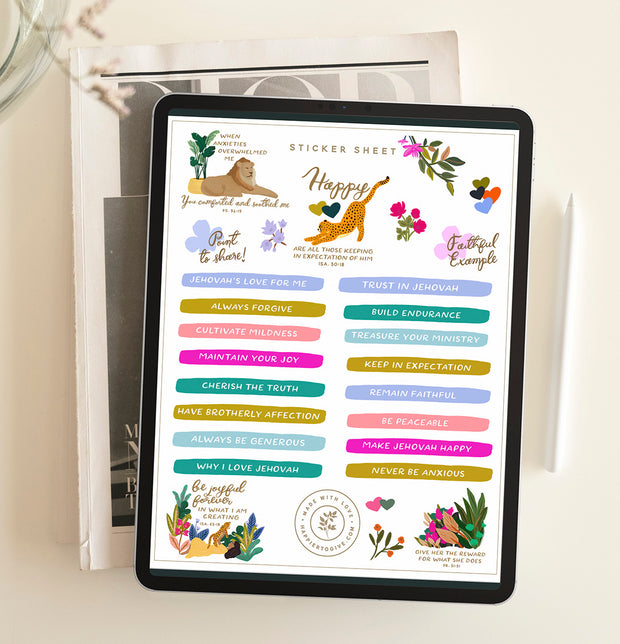 Digital Encouraging Sticker Pack – Happier To Give
