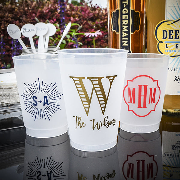 Personalized Initial Shatterproof Party Cups - GB Design House