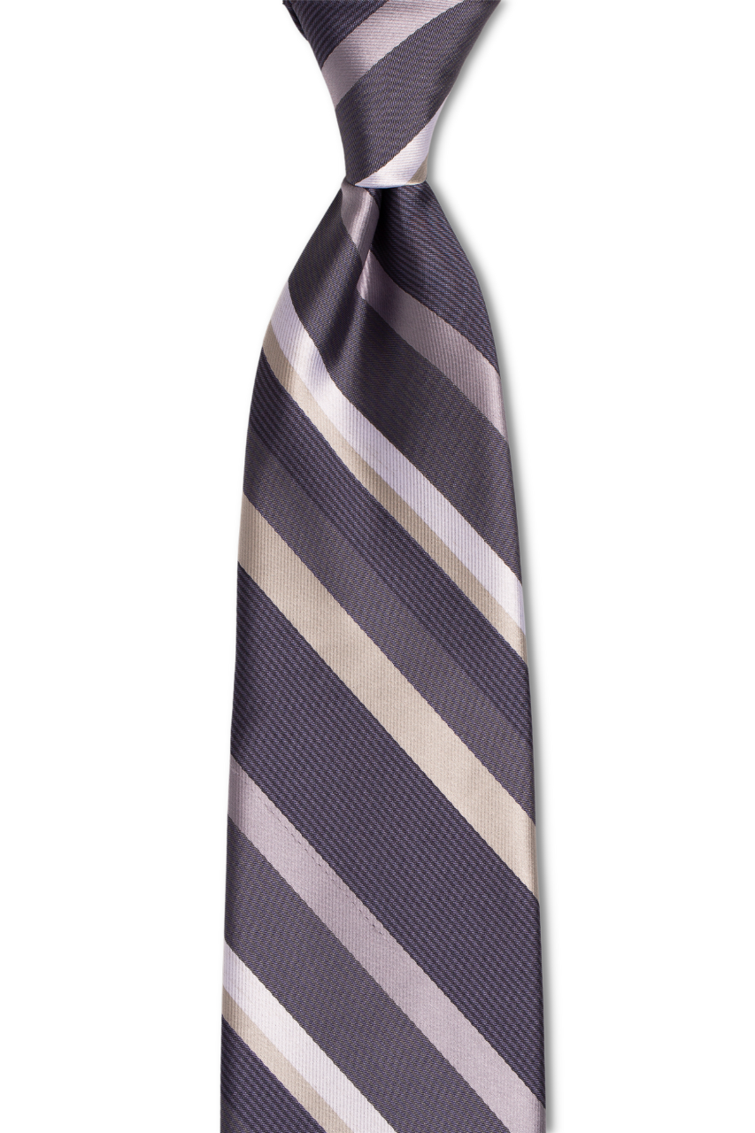 SKiNY padded triangle in silvergrey stripes