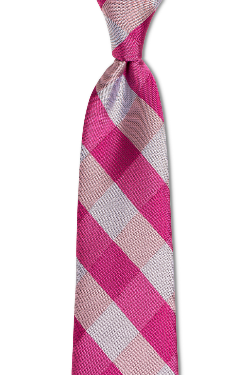 Light Pink Plaid with Gold Stripe Tie only $35.00 - GoTie