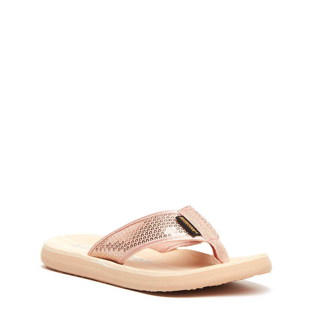 rose gold flip flops uk