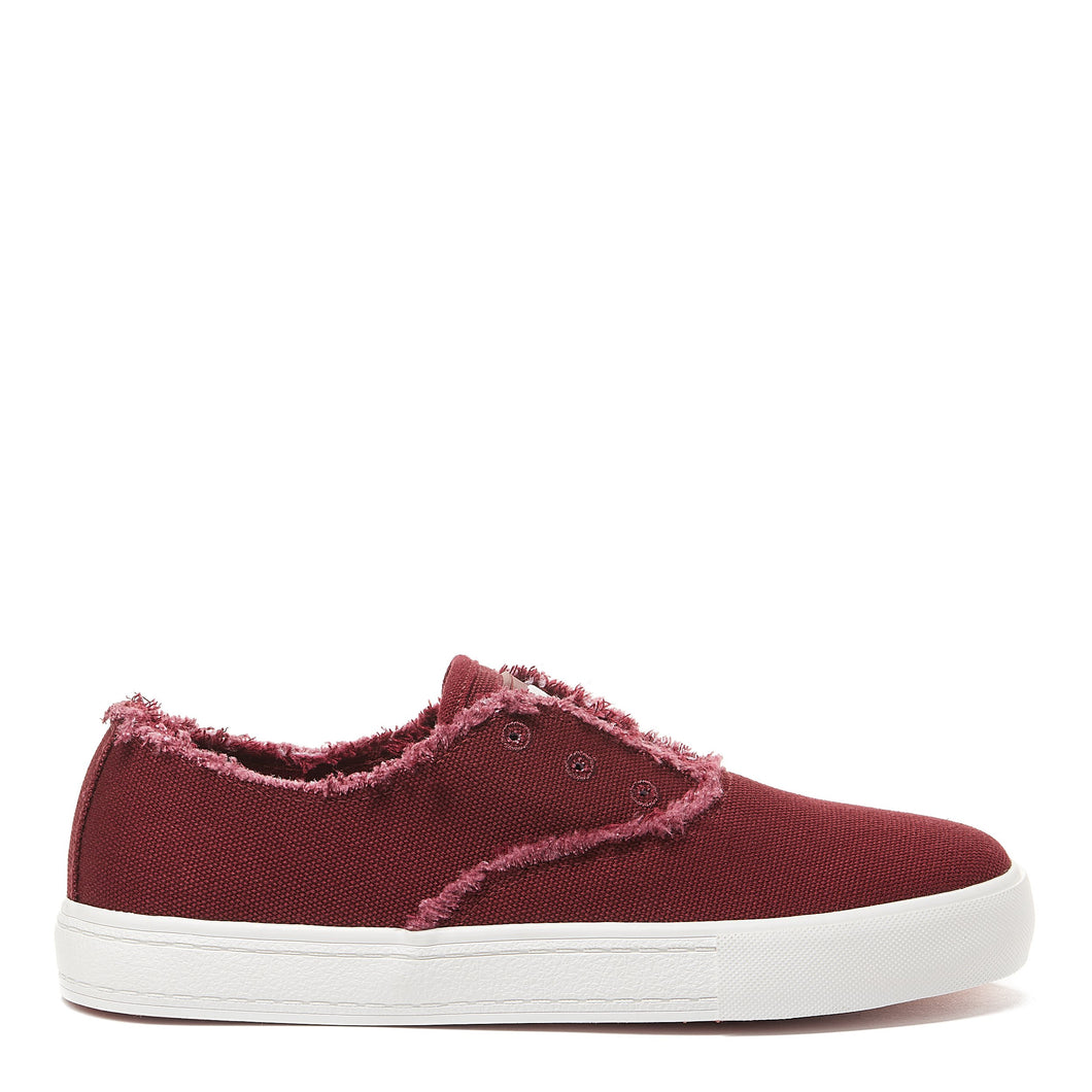 burgundy slip on trainers