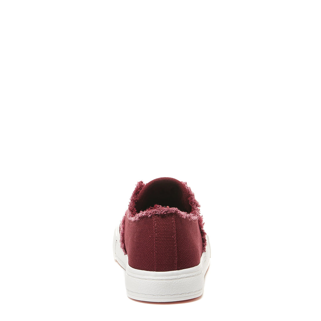 burgundy slip on trainers