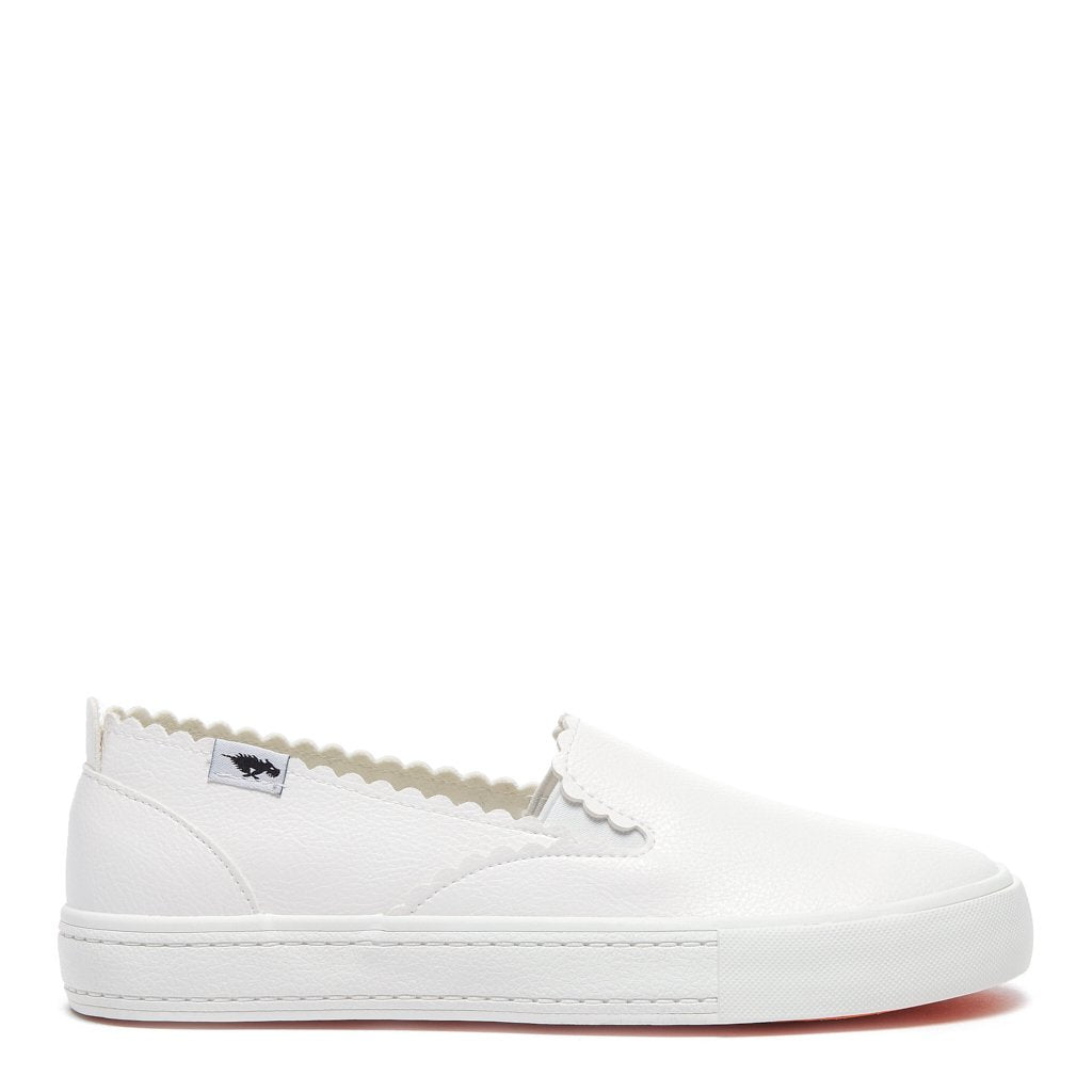 April White Grainy Slip-On Trainer 