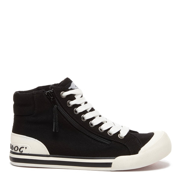 Rocket Dog Jazzin Black Canvas High Top Trainers