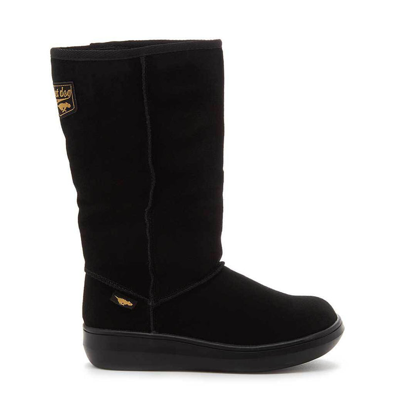 black suede winter boots