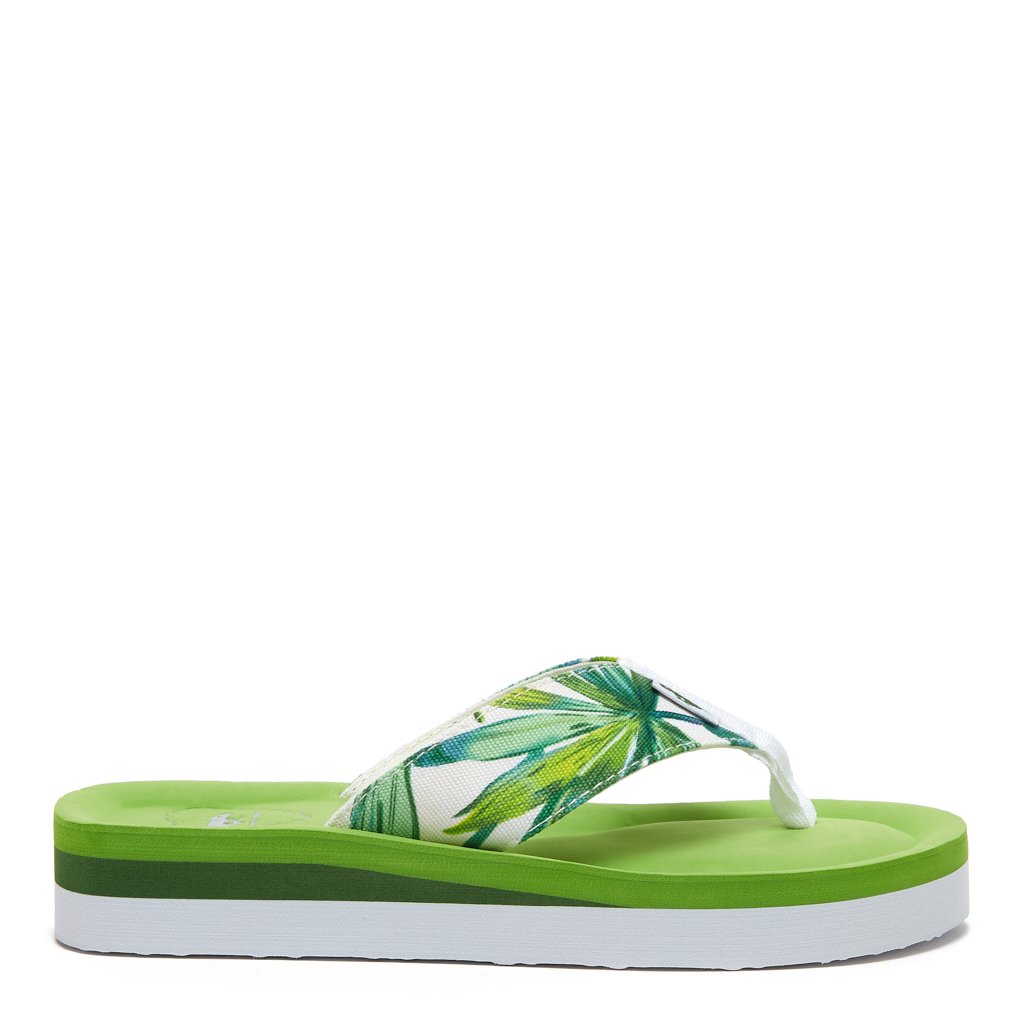 dark green flip flops