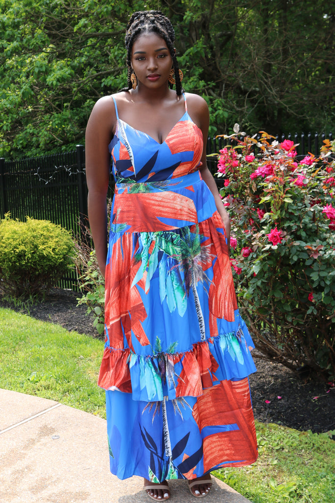 Royal Blue Boat Neck Dress