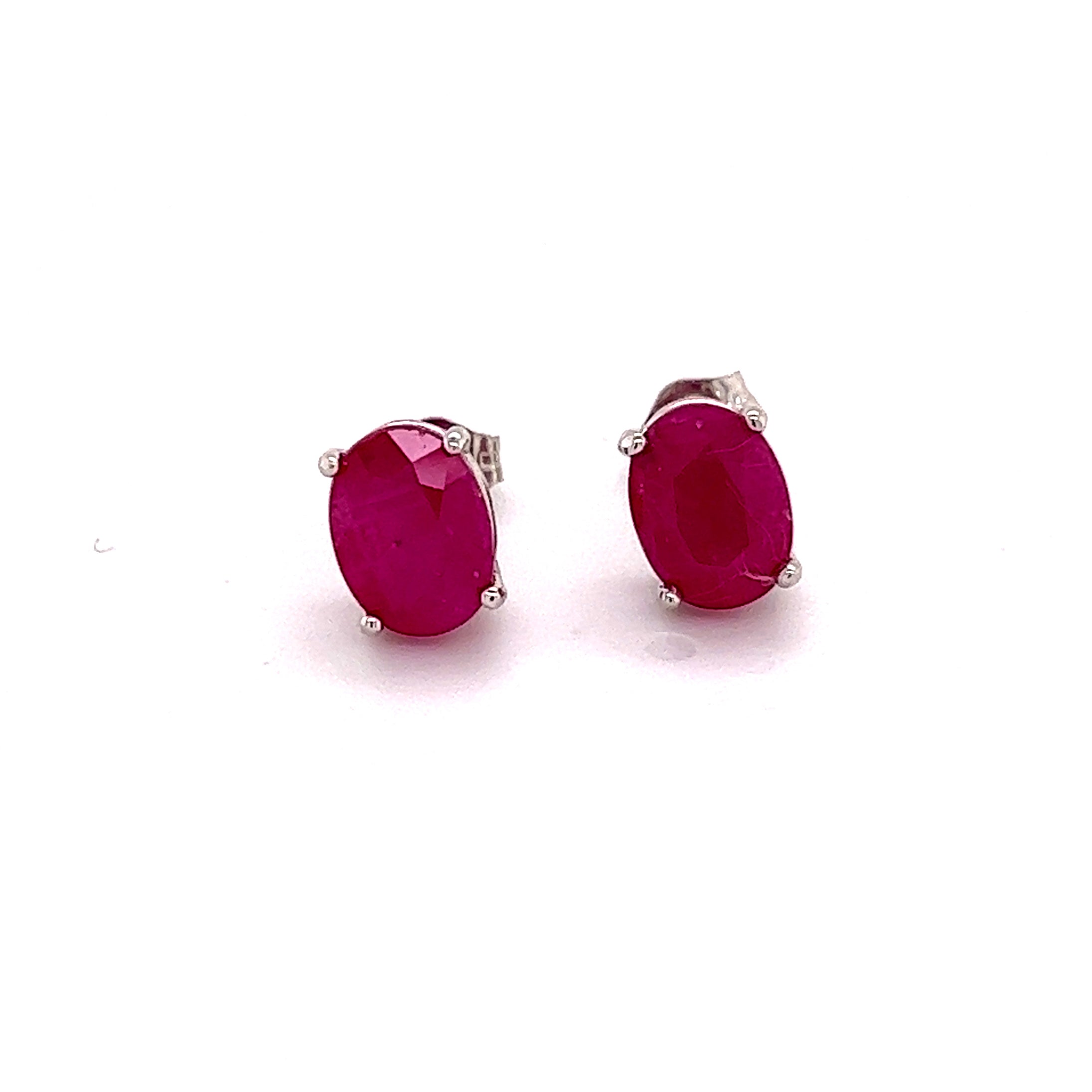 ruby earrings stud gold jewellery