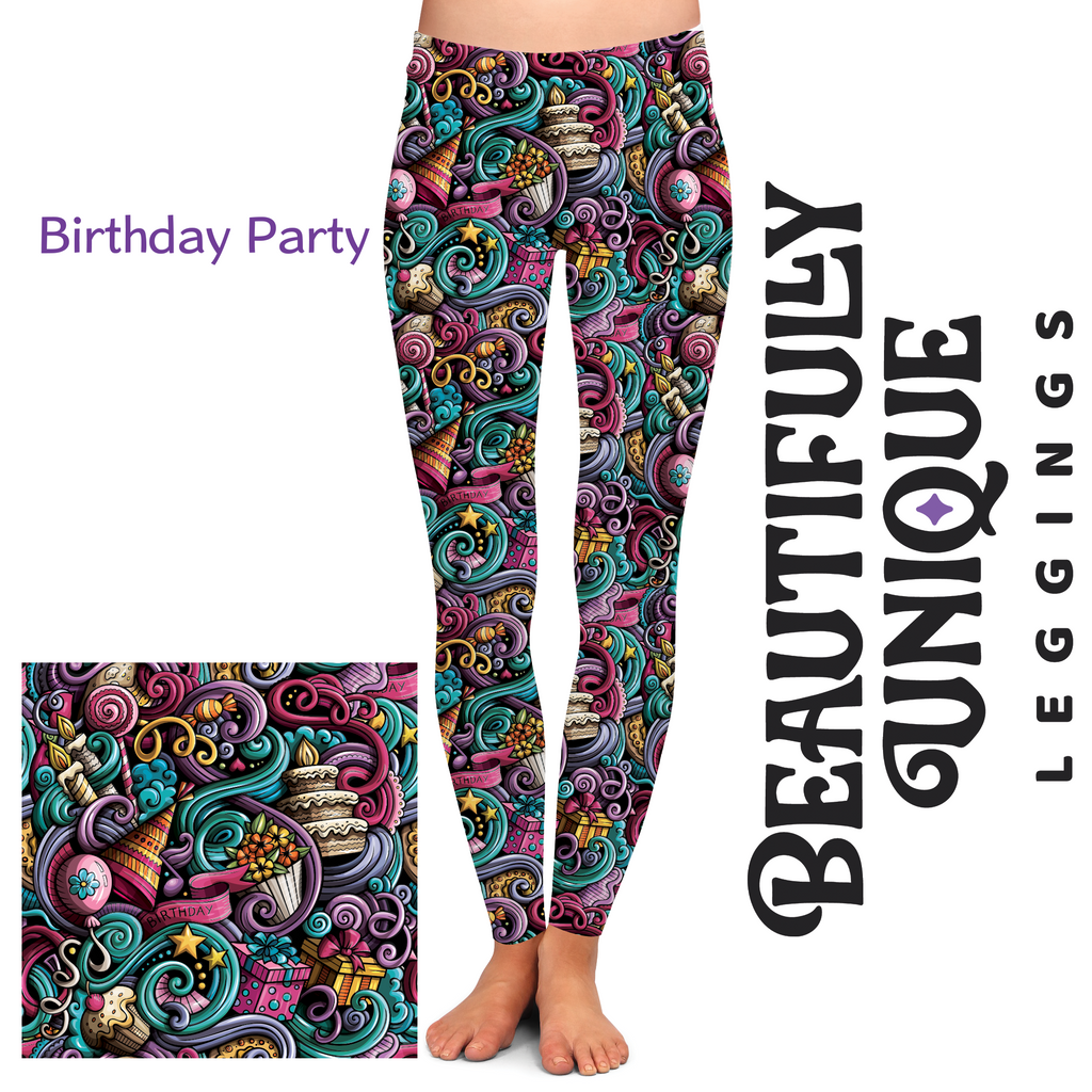 HAPPY BIRTHDAY with BALLOONS Leggings : Beautiful #Yoga Pants