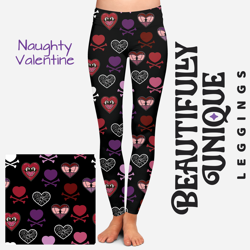24/7 Leggings – Valentines Dark Love – Funky Fit Clothing