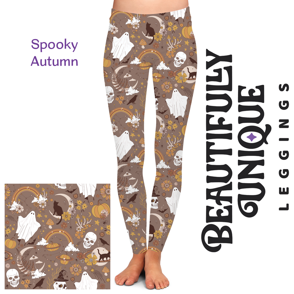 Spooky Ooky Ghost Long Leggings – The Oblong Box Shop™