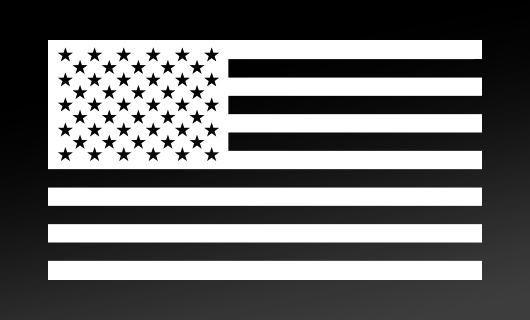 Download American Flag Decal (White) FWD - WEAPON STICKERS