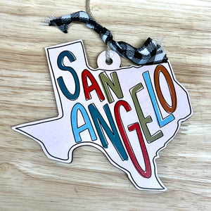 San Angelo wooden ornament - Cracked Ginger