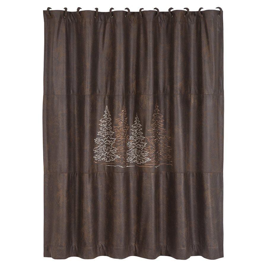 CLEARWATER PINES CHOCOLATE SHOWER CURTAIN