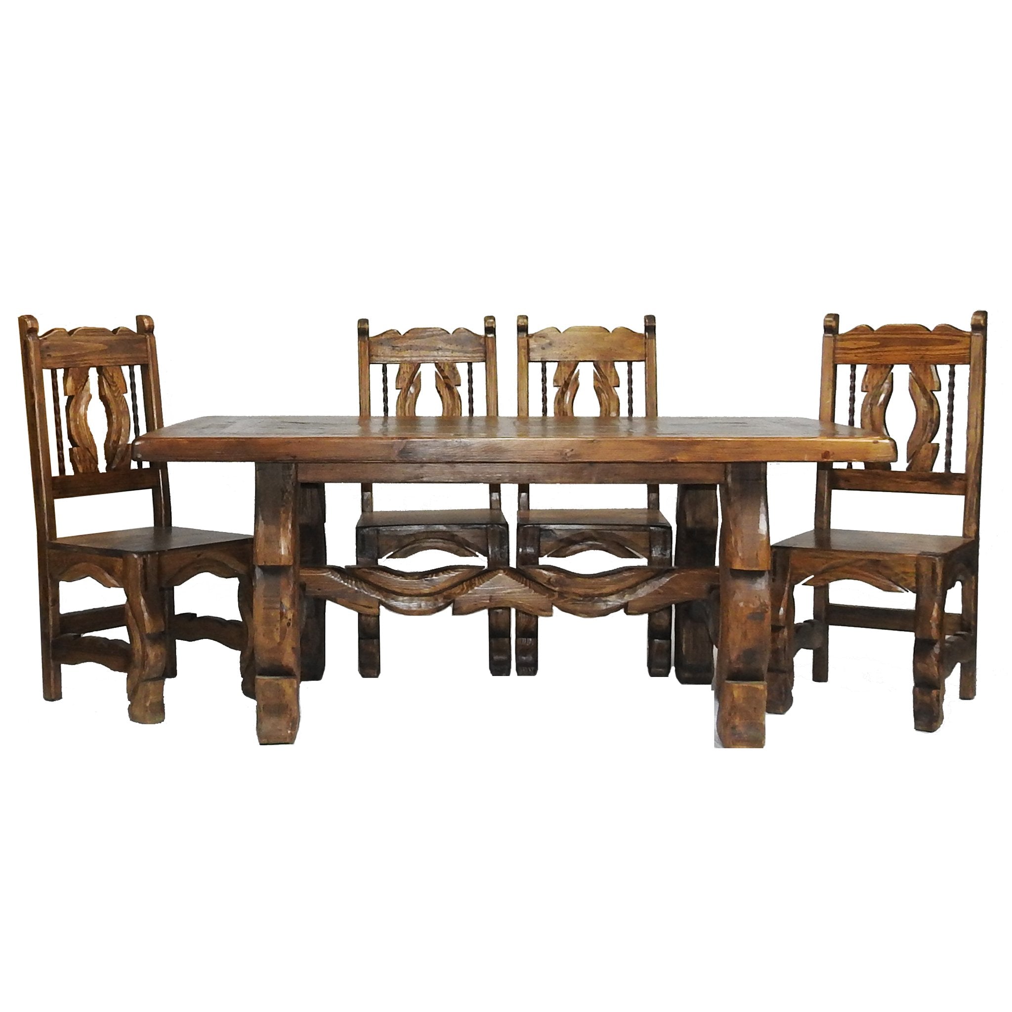 6 - Foot Yugo Dining Table Accompanied by 6 Yugo Chairs