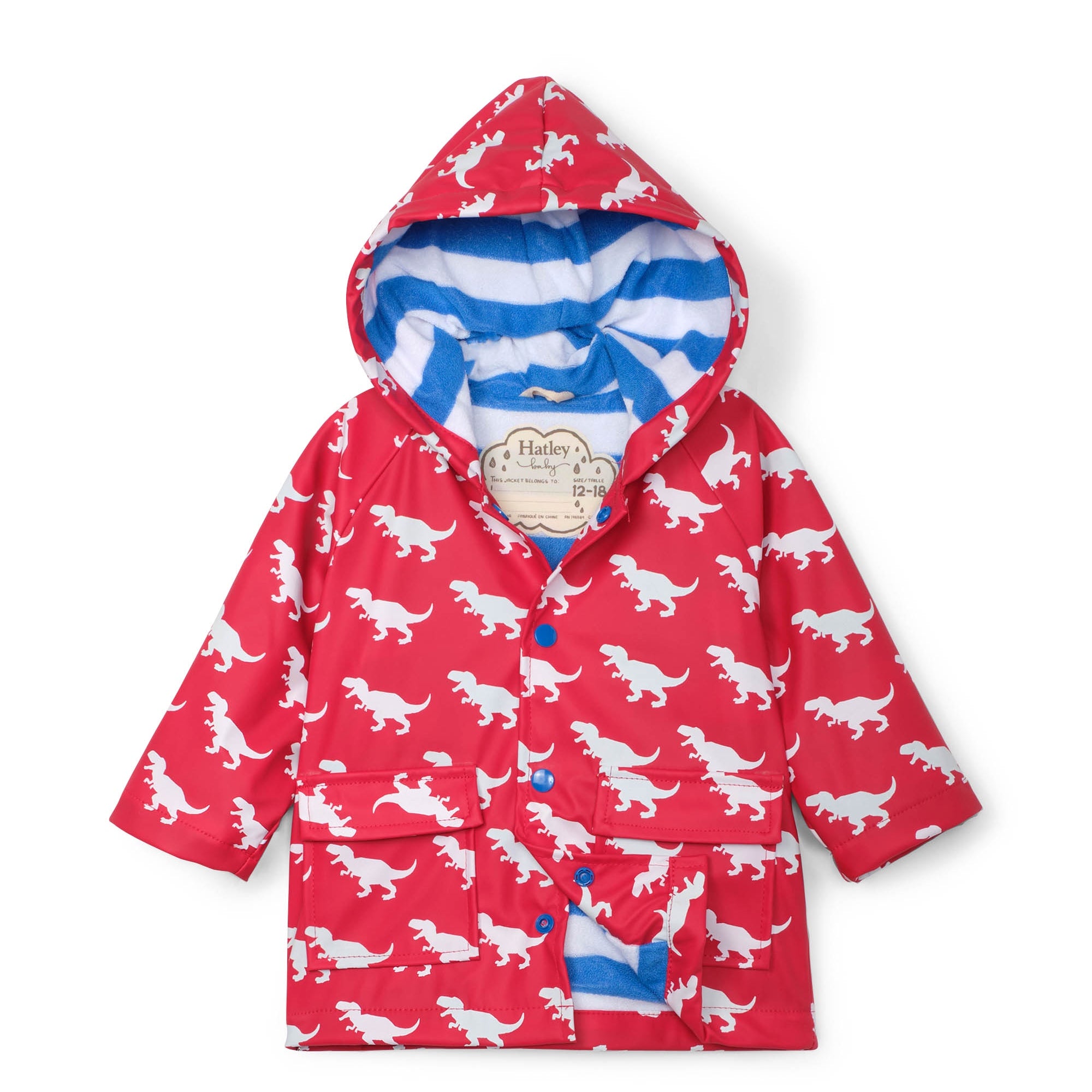 Hatley Baby Boys A-Line Raincoat, Color Changing Prehistoric Dinos