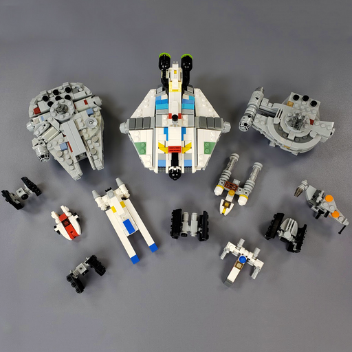 LEGO MOC Micro Scale Spaceships Pack 5in1 by obiwanklemmobi