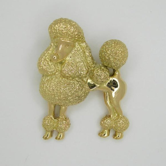 gold poodle pendant