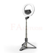 2020 NEW 4 in 1 selfie ring light wireless Bluetooth selfie stick mini tripod Handheld Extendable selfie stick With Remote