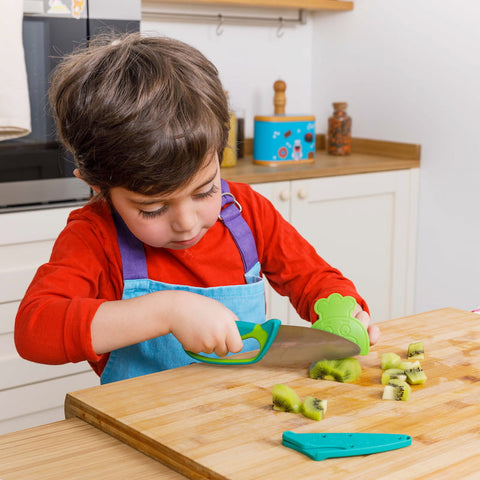 ZLXFT Couteau Enfant,4 Pièces Couteau de Cuisine pour Enfants