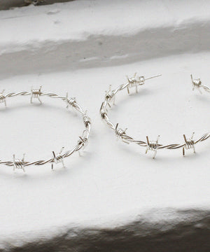 barbed wire earrings