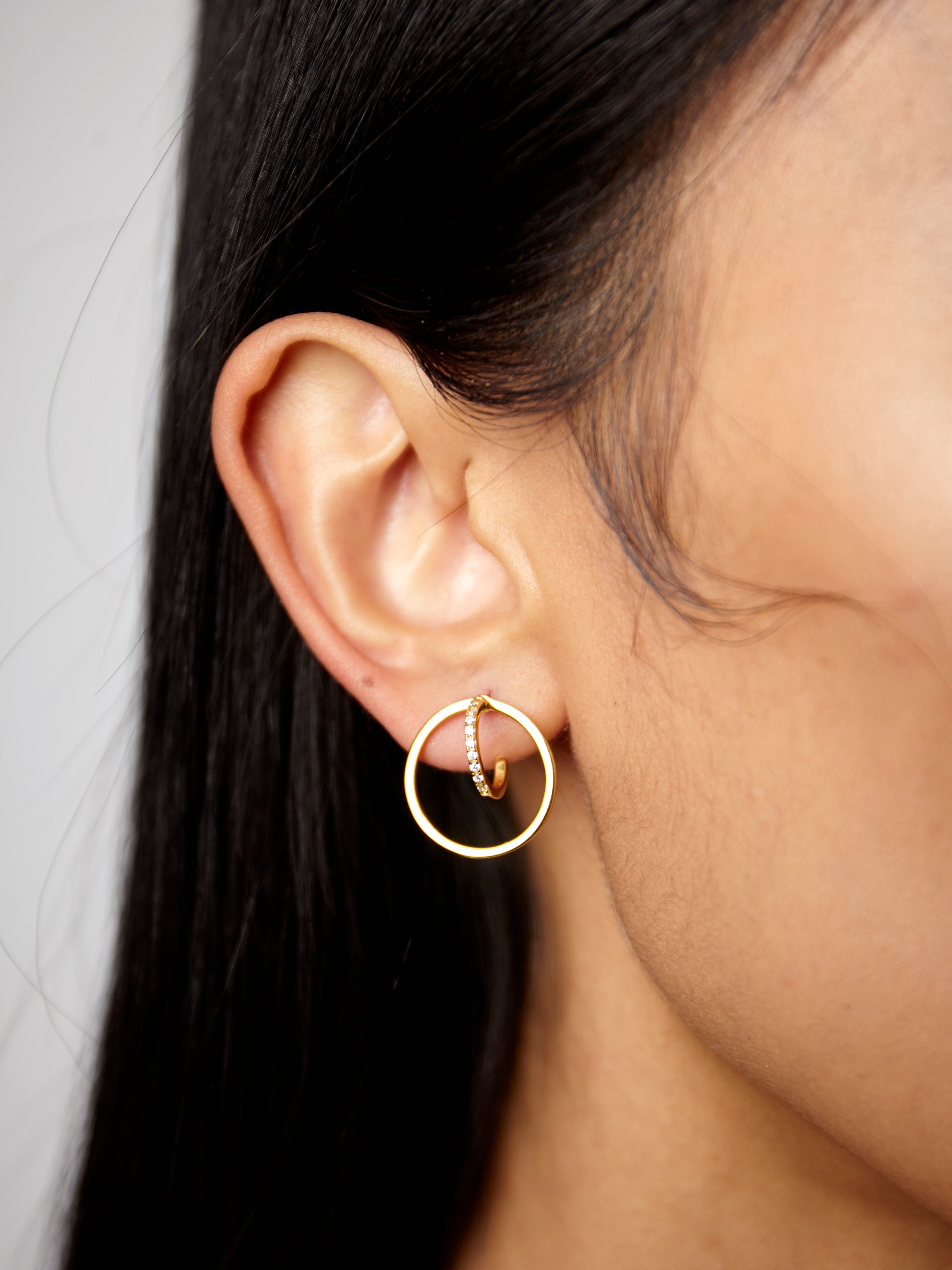 hoop stud earrings