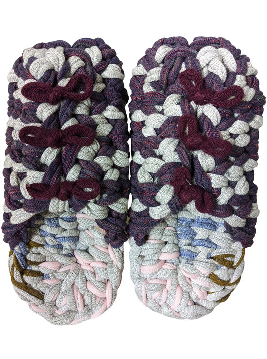 Large | Knit upcycle slippers 2022-L63 [Large]