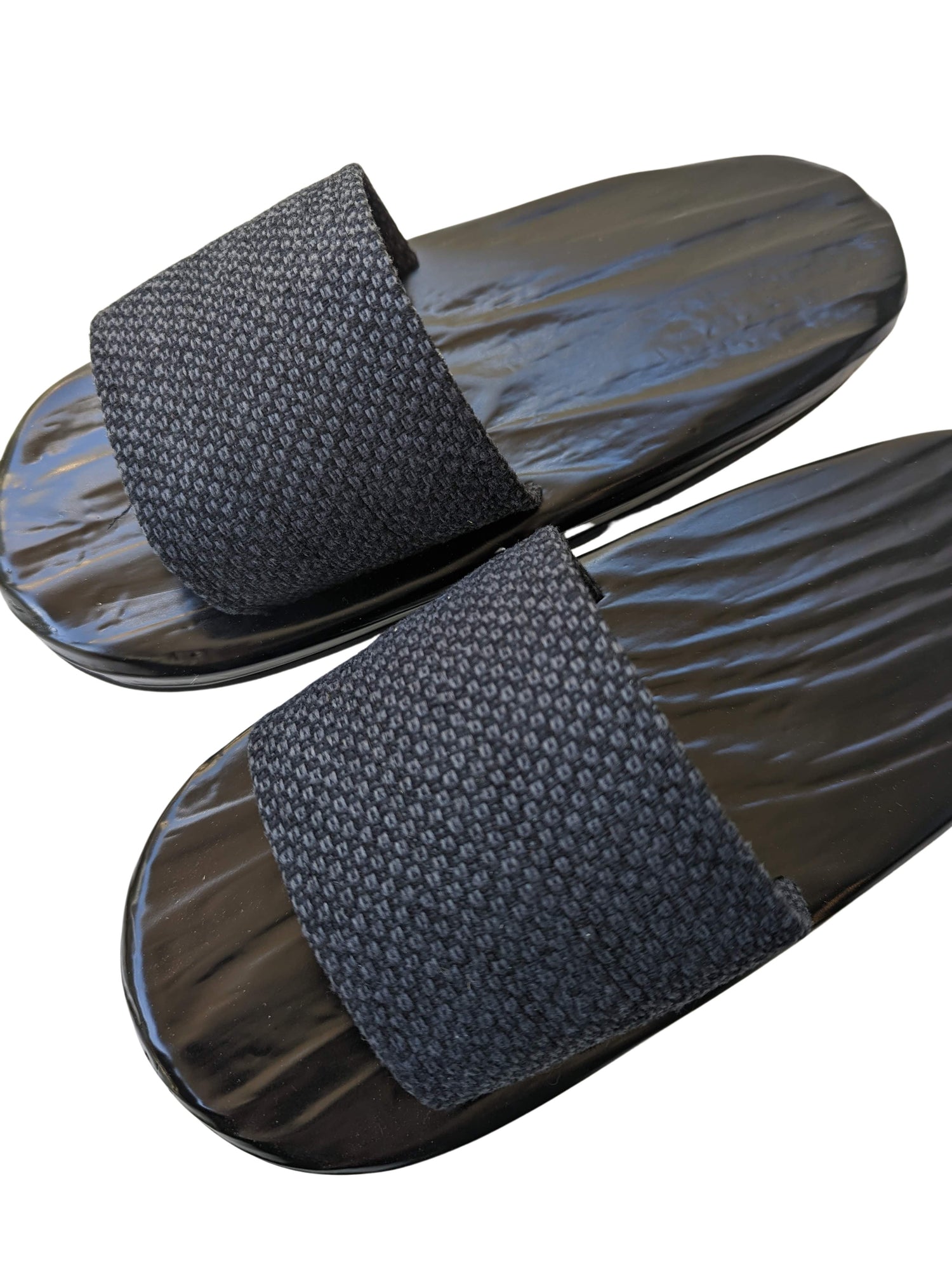Bangladesh Keel geur Black Wood painted GETA Slippers [Outdoors] | Heiwa Slipper