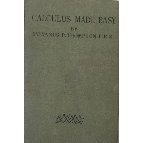 calculus made easy book