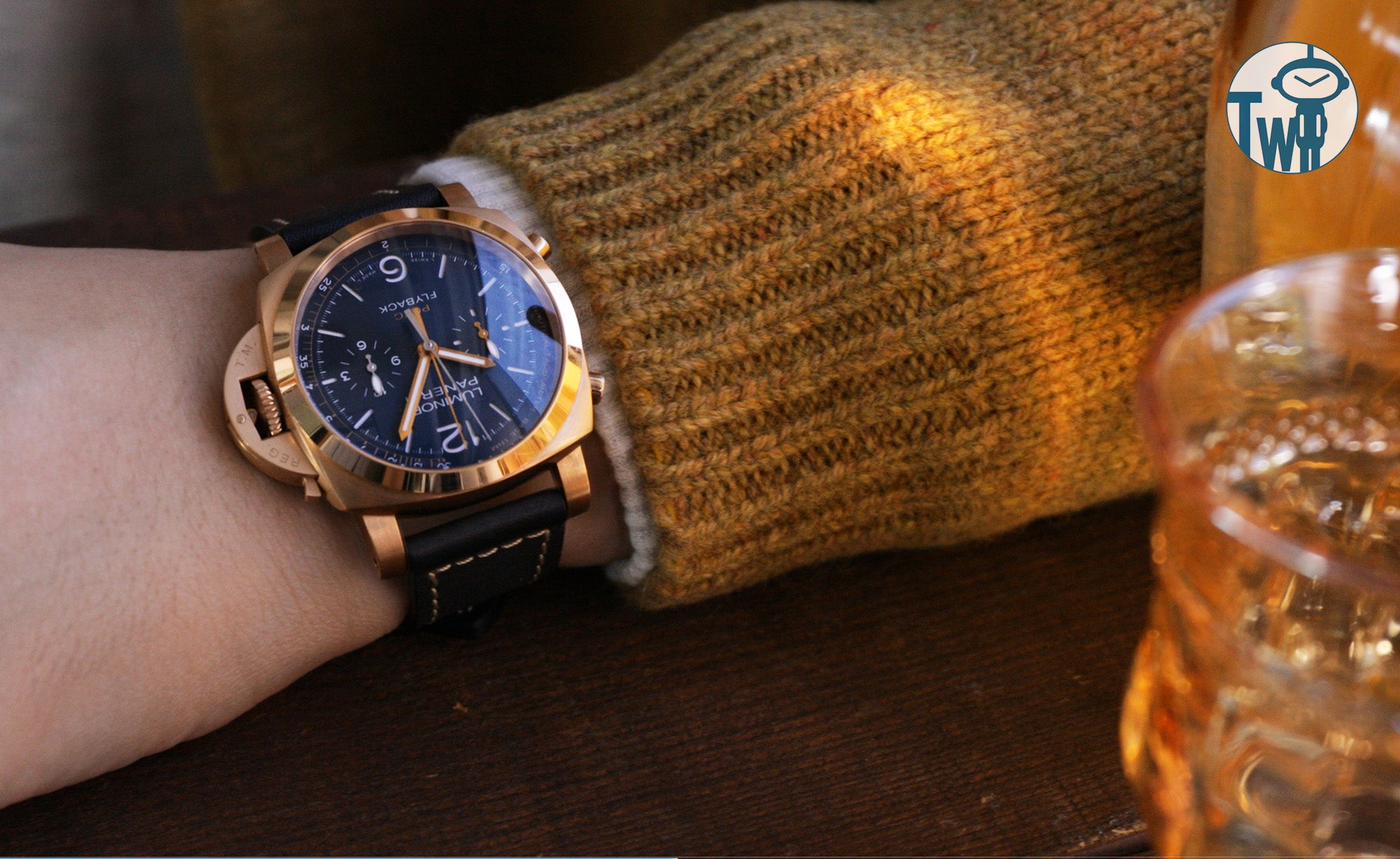 Panerai沛納海 PAM 1020 Luminor 1950 計時碼錶 配上 皮革錶帶｜太空人腕時計TW