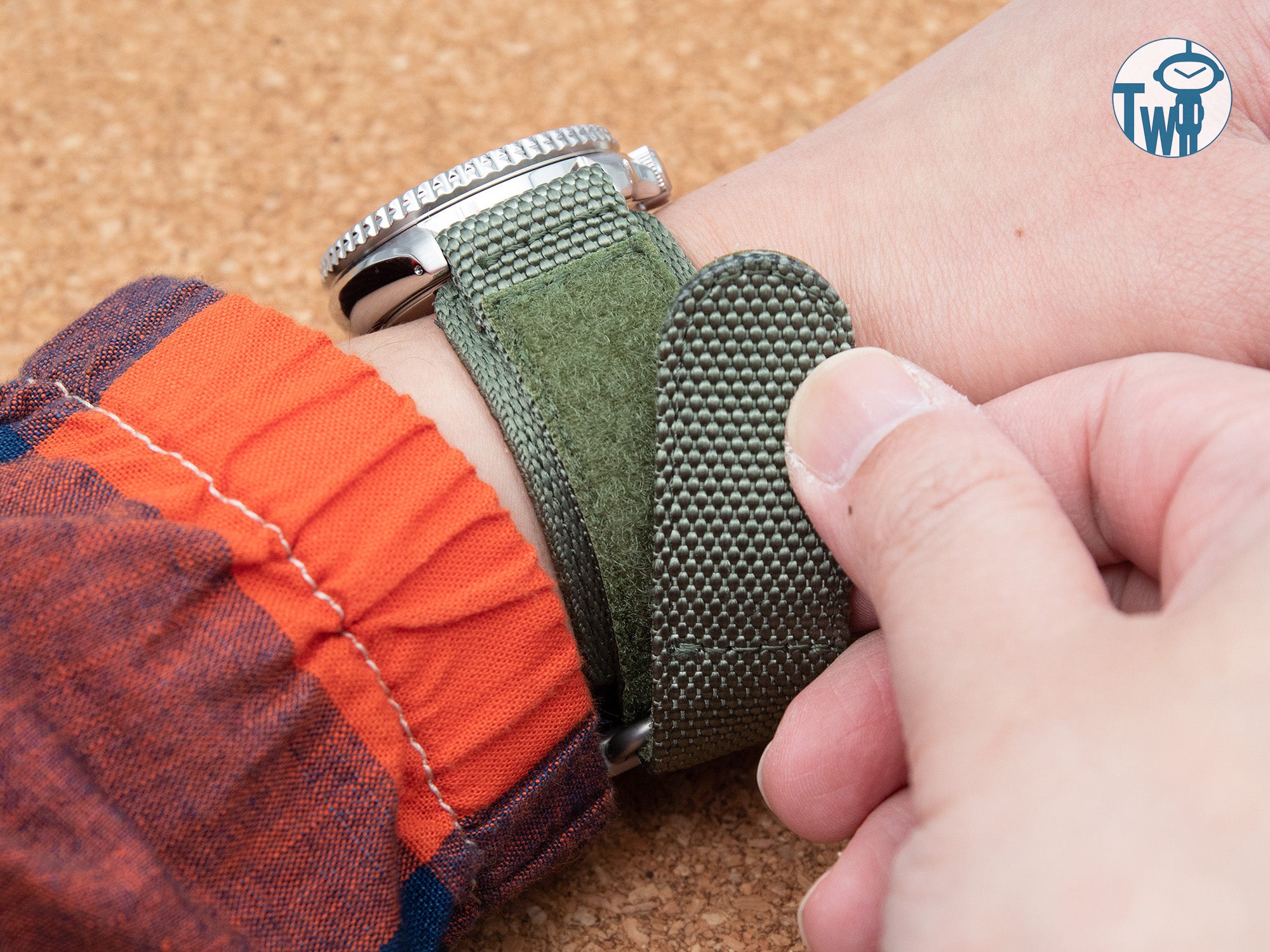 太空人腕時計TW 錶帶的鉤環式固錶帶細節