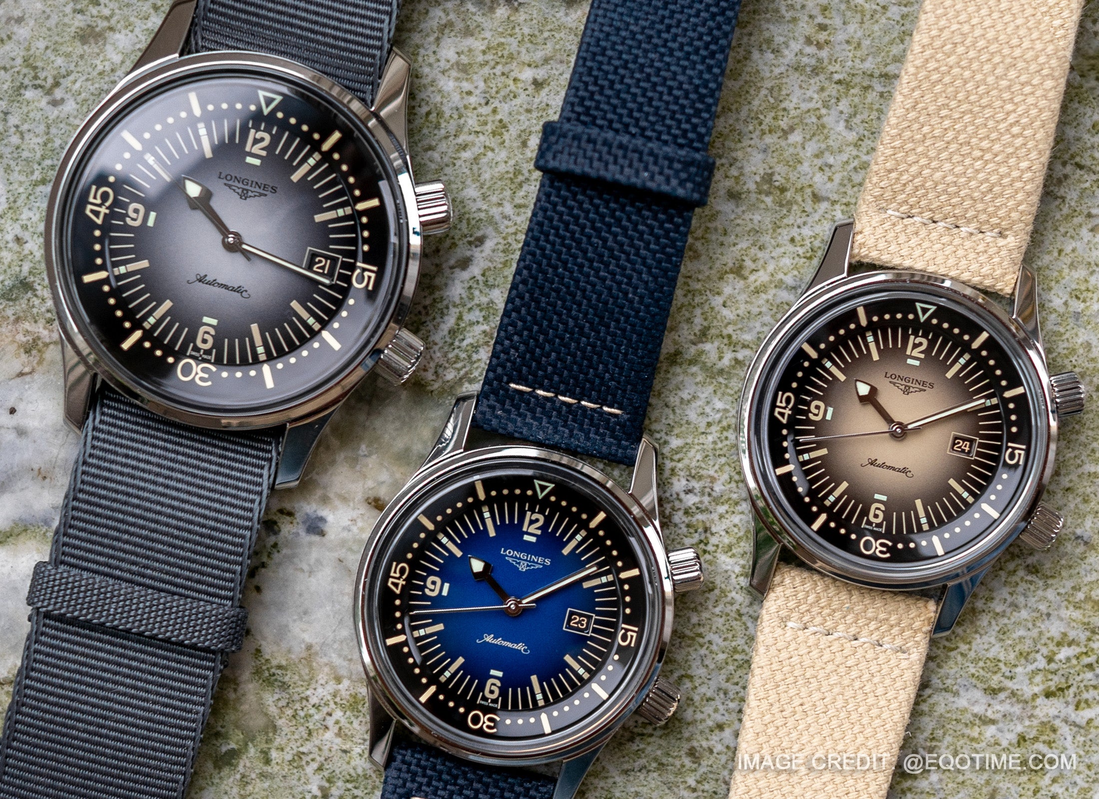 浪琴錶傳奇潛水員系列的酷漸變錶盤