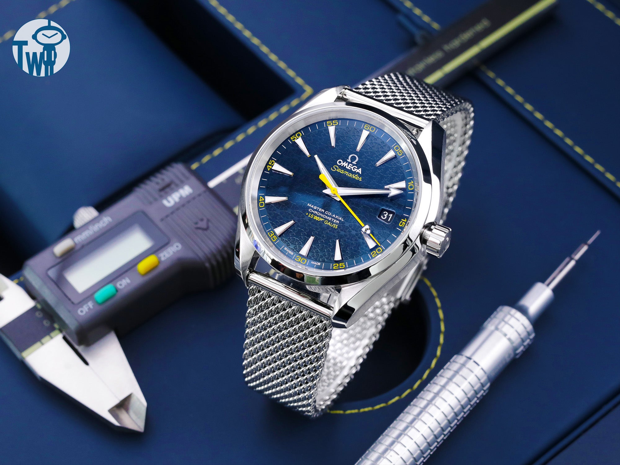 太空人錶帶TW 錐形米蘭網紋錶帶是您的 OMEGA歐米茄 海馬系列 Aqua Terra 的必備配件。