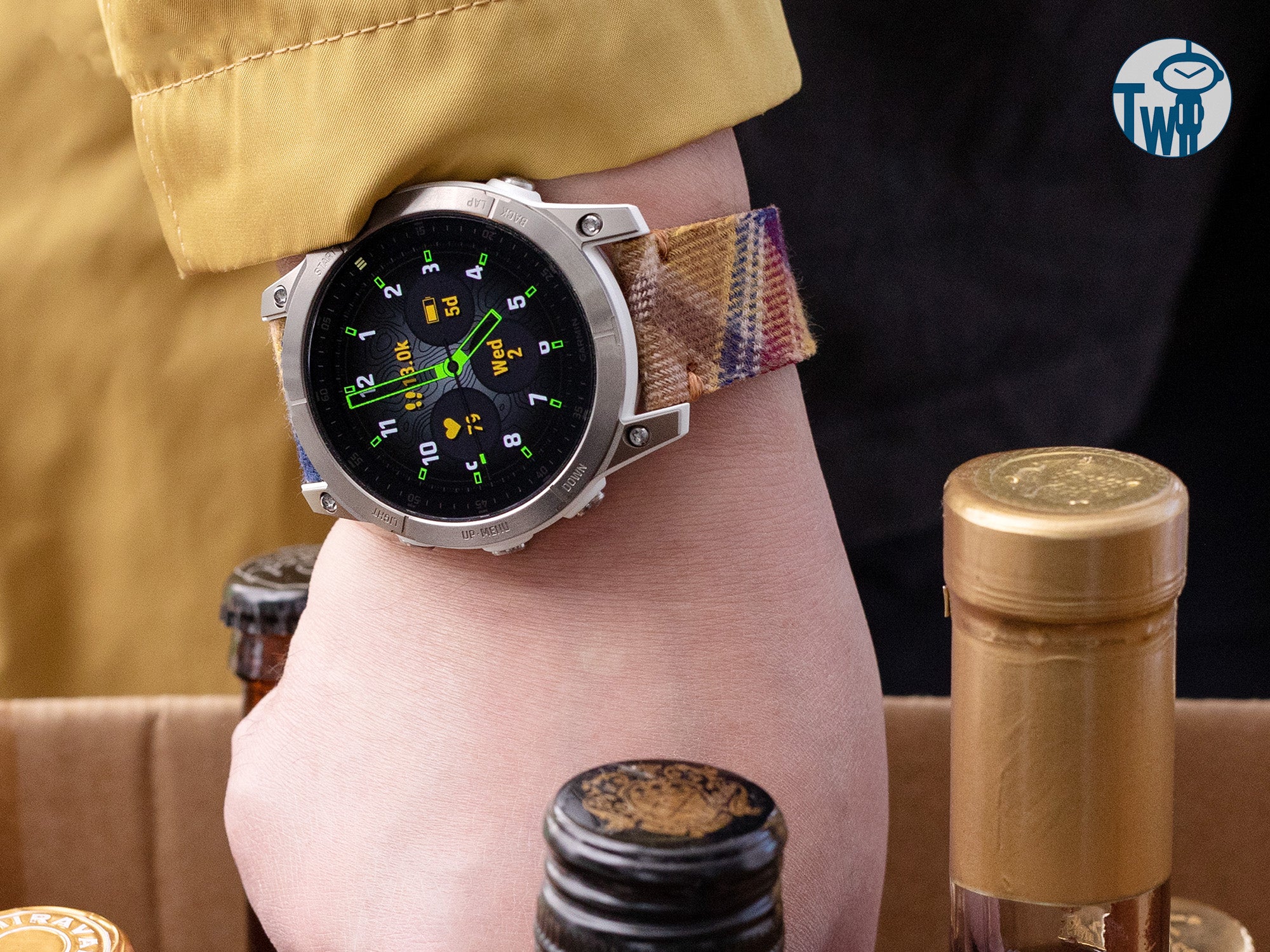 Garmin Epix Gen 2 配搭 蘇格蘭格紋圖案布錶帶｜太空人腕時計TW