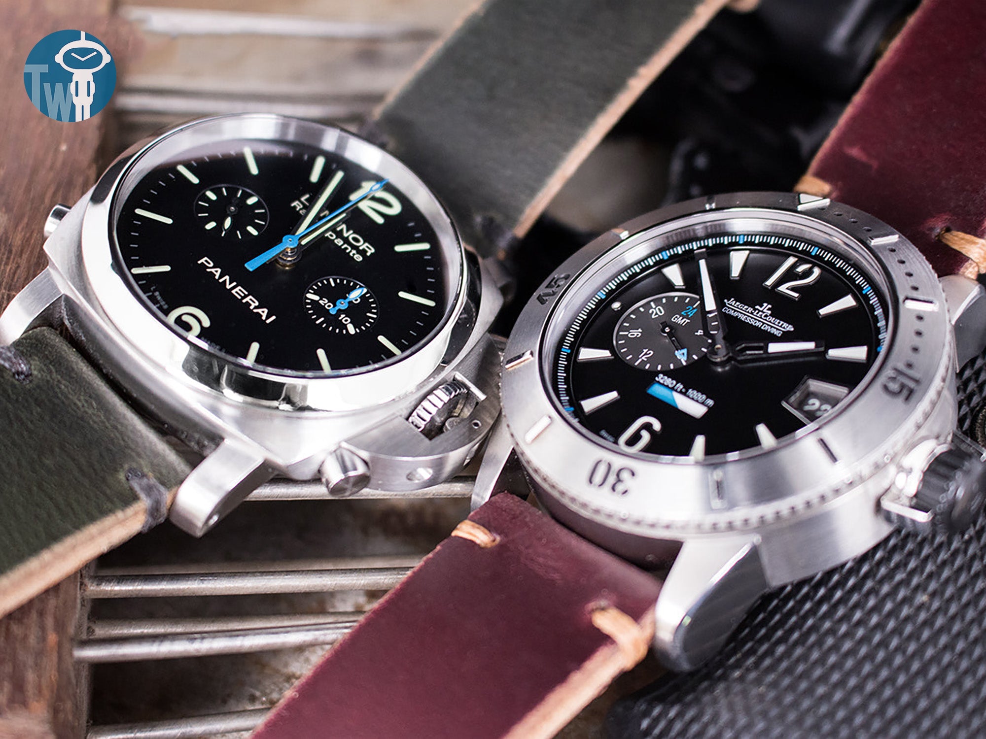 兩款配備 24mm錶耳的奢華沛納海腕錶，搭配 HORWEEN皮革錶帶，彰顯優雅氣質  | 太空人錶帶TW