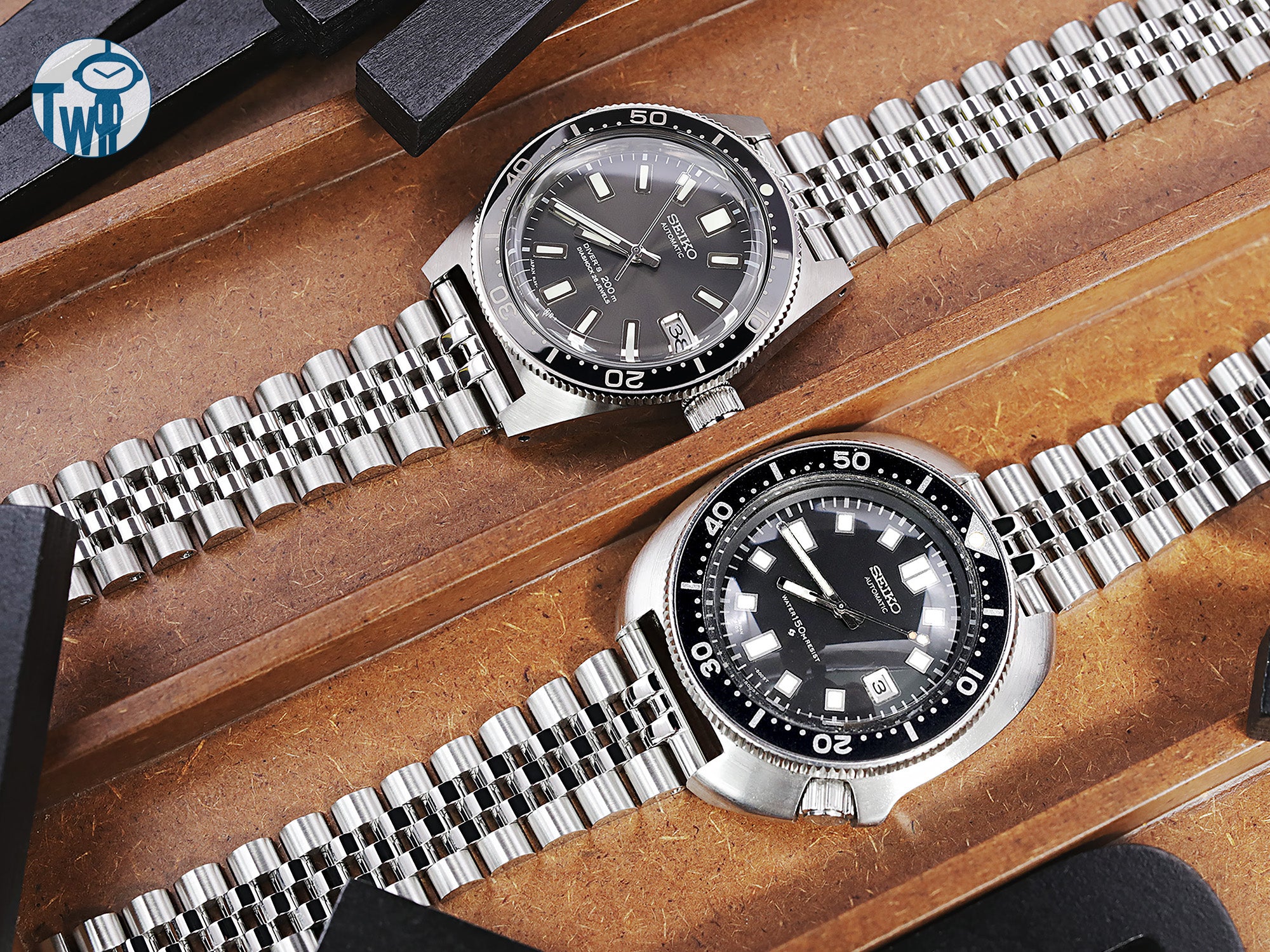 太空人錶帶TW 實心五珠II 快拆鋼錶帶，Seiko精工 復古 6105-8110 和 SLA017 手錶