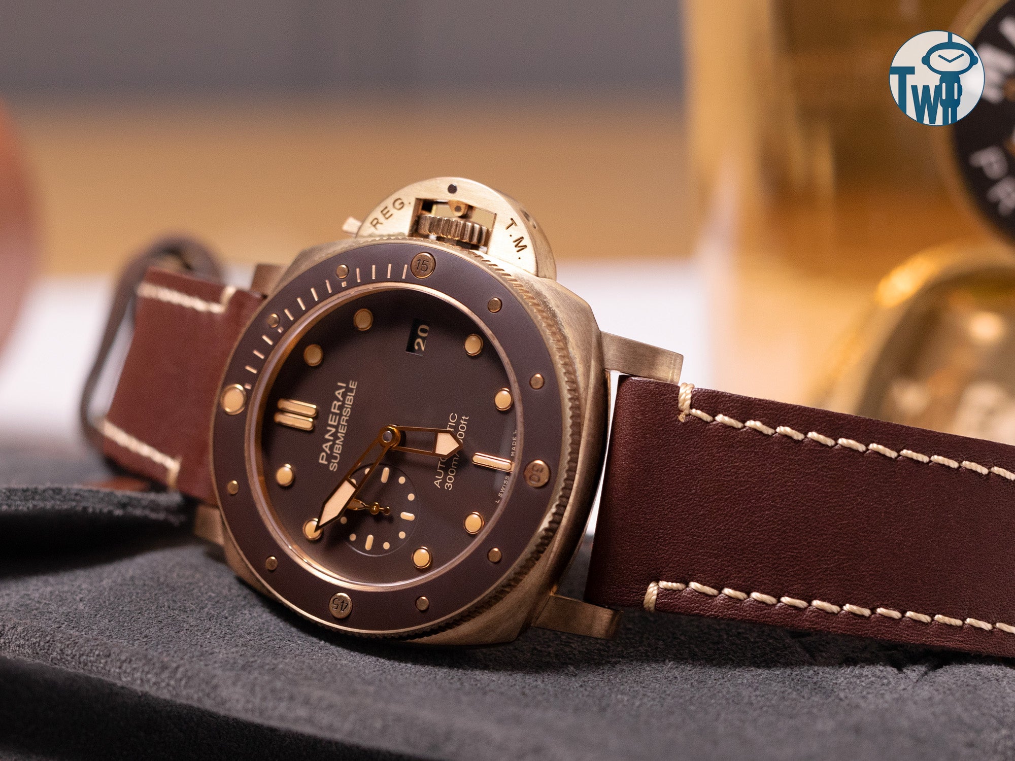 太空人腕時計TW的青銅錶扣 和 Panerai沛納海 Submersible Bronzo PAM 968